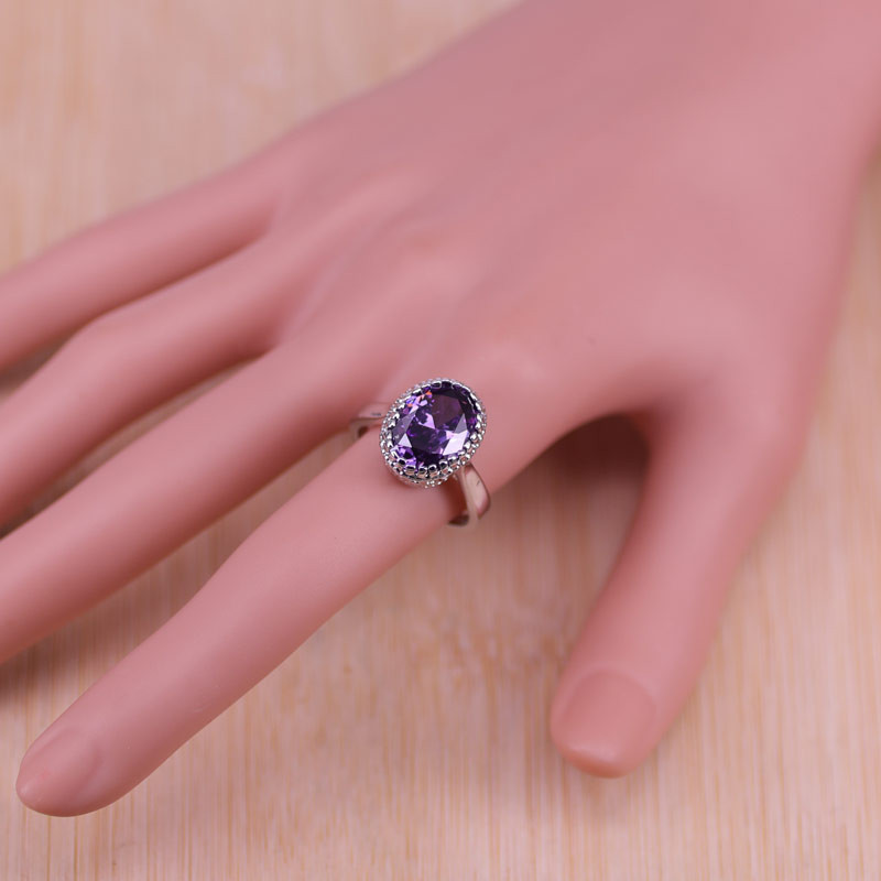 Tippkvaliteediga peen lilla hõbedane naiste pulmakee kõrvarõngas tsirkoonkristallidest ehete komplektid