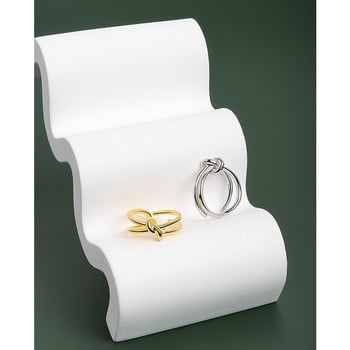 LIVVY Сребърен цветен кух отварящ се пръстен за модни дамски сватби Класически фини аксесоари за бижута Тенденция за 2021 г.