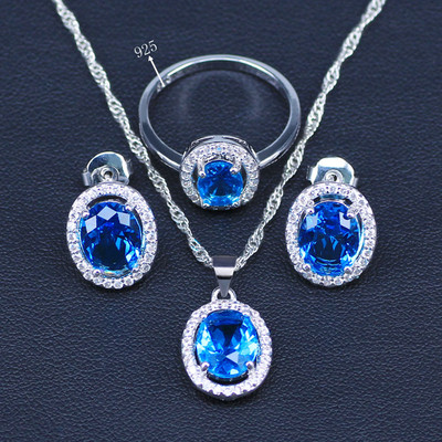 Seturi de bijuterii de culoare argintiu, cu șampanie, lumină naturală, pentru femei, cercei/pandavant/colier/inele de nuntă