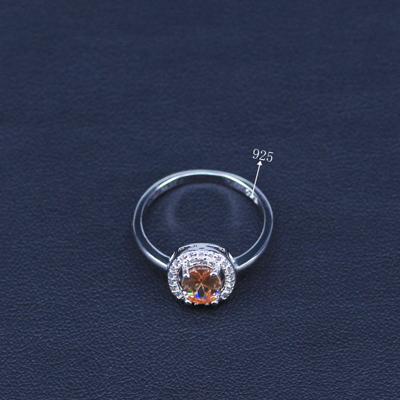 Seturi de bijuterii de culoare argintiu, cu șampanie, lumină naturală, pentru femei, cercei/pandavant/colier/inele de nuntă