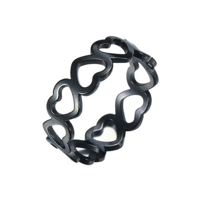 Skyrim Prekrasan šuplji prsten u obliku srca od nehrđajućeg čelika, romantično ružičasto zlato, ležerno vjenčano zaručničko prstenje, nakit, poklon za žene