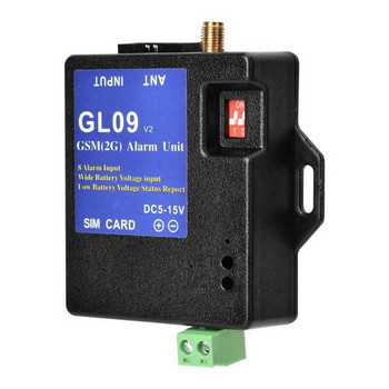 GL09 Έλεγχος εφαρμογής με μπαταρία 8 καναλιών Συστήματα συναγερμού GSM Ειδοποίηση SMS Κιτ συστήματος συναγερμού ασφαλείας