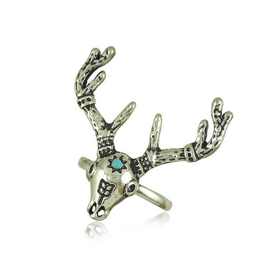 Vintage prstenje za žene Boemski izrezbareni okvir Opal crni ahat Antikni posrebreni nakit za plažu Etnički prsten