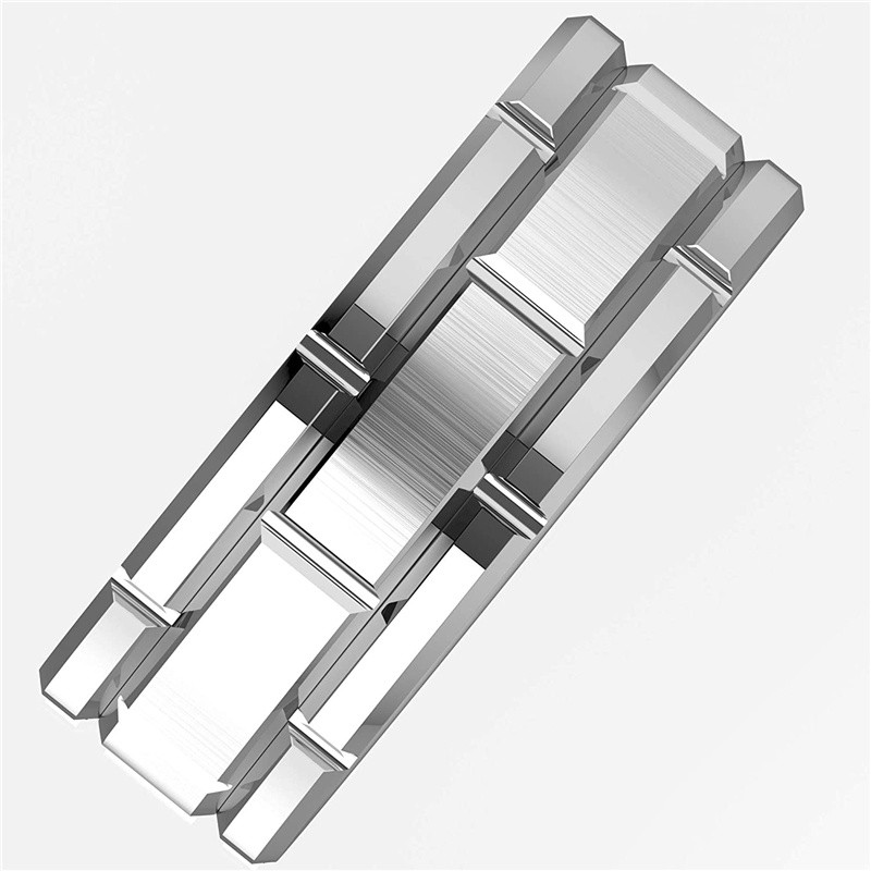 8 mm muški prsten od nehrđajućeg čelika, cigla s uzorkom, prsten s utorom, jednostavno pristajanje, vjenčane burme za muškarce, modni dodaci za nakit