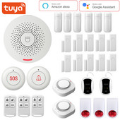 Tuya Smart Wifi signalizācijas sistēmas komplekti RF433 bezvadu drošības apzagšana ar kustības detektoru durvju sensoru Smart Life App Smart Home DIY