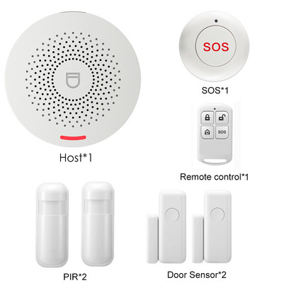 Tuya Smart Wifi signalizācijas sistēmas komplekti RF433 bezvadu drošības apzagšana ar kustības detektoru durvju sensoru Smart Life App Smart Home DIY