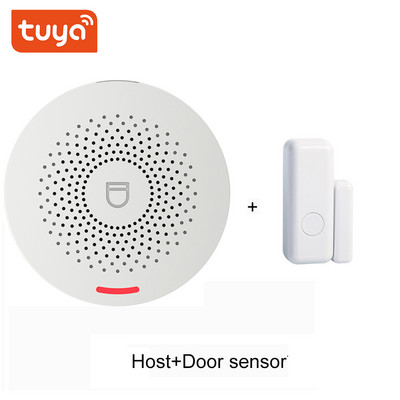 Tuya Smart Wifi signalizācijas sistēmas komplekti RF433 bezvadu drošības apzagšana ar kustības detektoru durvju sensoru Smart Life App Smart Home DIY