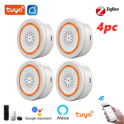 Tuya Zigbee Wifi pametni alarm sa sirenom sa senzorom temperature i vlažnosti Kućni sigurnosni alarmni sustav 100dbs zvučni alarm Tuya aplikacija