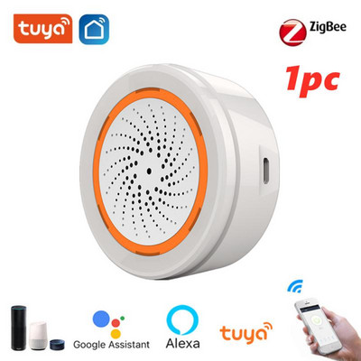 Tuya Zigbee Wifi pametni alarm sa sirenom sa senzorom temperature i vlažnosti Kućni sigurnosni alarmni sustav 100dbs zvučni alarm Tuya aplikacija