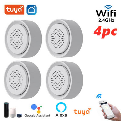 Tuya Zigbee Wifi pametni alarm sa sirenom sa senzorom temperature i vlažnosti Kućni sigurnosni alarmni sustav 100dbs zvučni alarm Tuya aplikacija