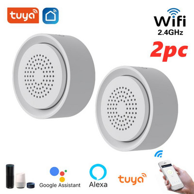 Tuya Zigbee Wifi pametni alarm sa sirenom sa senzorom temperature i vlažnosti Kućni sigurnosni alarmni sustav 100dbs zvučni alarm Tuya aplikacija