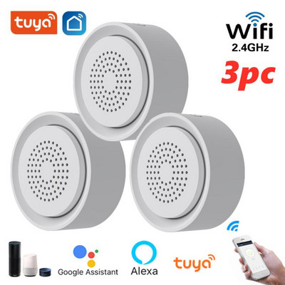 Tuya Zigbee Wifi pametni alarm sa sirenom sa senzorom temperature i vlažnosti Kućni sigurnosni alarmni sustav 100dbs zvučni alarm Tuya aplikacija