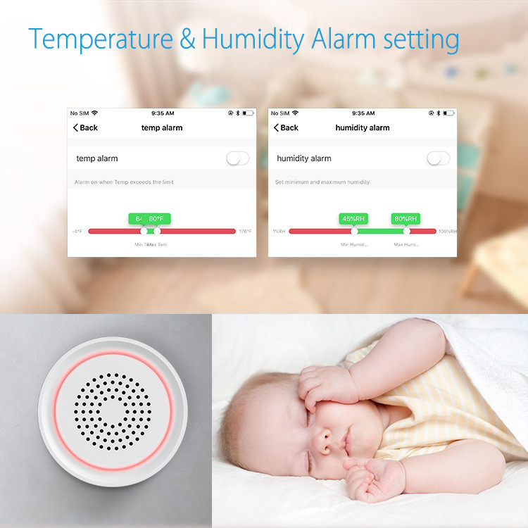 Tuya Zigbee Wifi pametni alarm sa sirenom sa senzorom temperature i vlažnosti Kućni sigurnosni alarmni sustav 100dbs zvučni alarm Tuya aplikacija