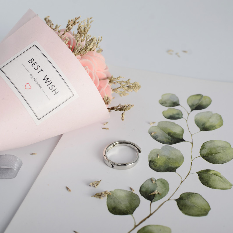 Állítható méretű gyűrű Sun Moon páros gyűrűk minimalista ezüst színű nyitó gyűrűk férfiaknak nők női pár eljegyzési ékszer ajándék