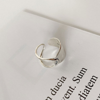 Modni nepravilni konkavni konveksni prsten zlatne srebrne boje širine otvorenog prsta prsten za žene muškarce nakit