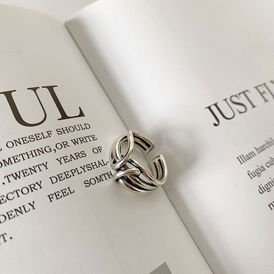 Modni nepravilni konkavni konveksni prsten zlatne srebrne boje širine otvorenog prsta prsten za žene muškarce nakit