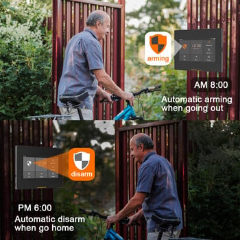 ACJ H501 Комплекти алармени системи за домашна охрана срещу крадци 433MHz WiFi GSM аларма Безжична Tuya SmartLife Alexa App Control Сензор за врати