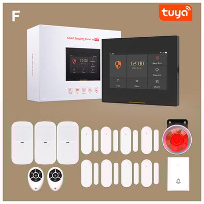 ACJ H501 κιτ συστήματος συναγερμού για οικιακή ασφάλεια 433 MHz WiFi GSM Alarm Ασύρματο Tuya SmartLife Alexa App Control Door Sensor