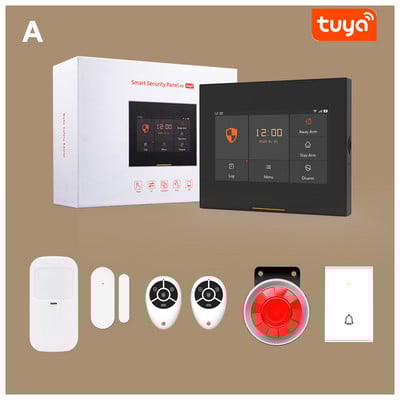 ACJ H501 κιτ συστήματος συναγερμού για οικιακή ασφάλεια 433 MHz WiFi GSM Alarm Ασύρματο Tuya SmartLife Alexa App Control Door Sensor