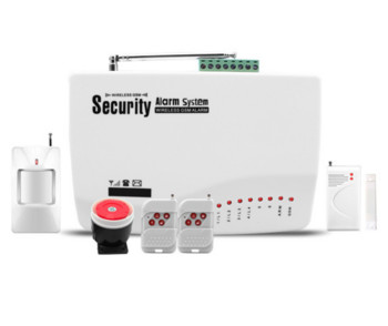(1 комплект) Домашна охрана 6 безжични зони и 4 жични зони sms gsm алармена система PIR сензор за движение магнитна аларма за отворена врата крадец