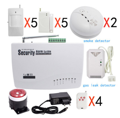 (1 komplektas) Namų apsauga 6 bevielių zonų ir 4 laidų zonų SMS gsm Signalizacija PIR judesio jutiklis Magnetinės durys atidarytos signalizacijos įsilaužėlis