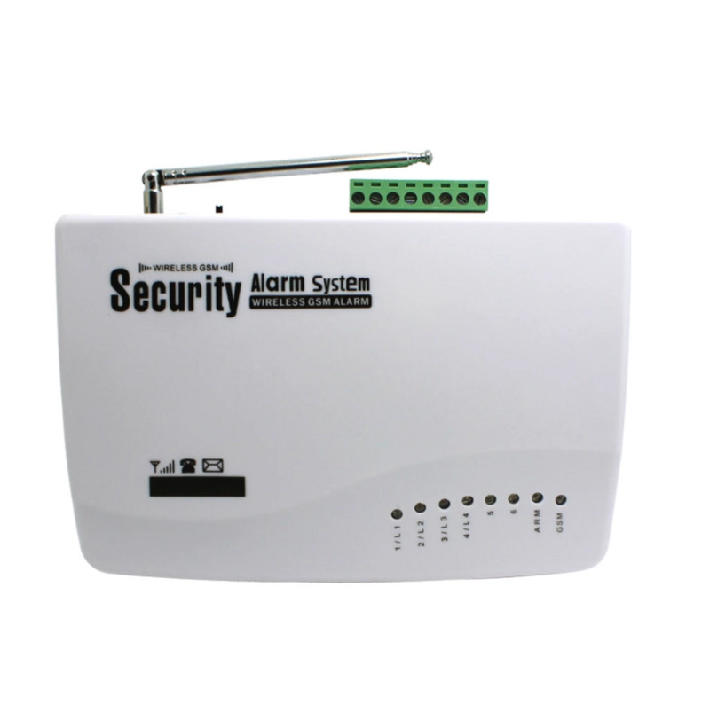 (1 komplektas) Namų apsauga 6 bevielių zonų ir 4 laidų zonų SMS gsm Signalizacija PIR judesio jutiklis Magnetinės durys atidarytos signalizacijos įsilaužėlis