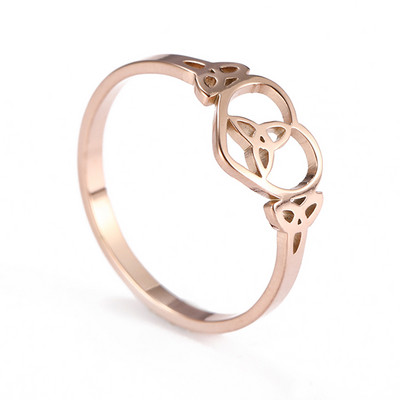 Dawapara boszorkánycsomós gyűrű nőknek, rozsdamentes acél Celtis csomós gyűrű boszorkánysági amulett pogány wiccan ékszer karácsonyi ajándékok