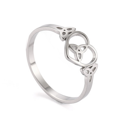 Dawapara boszorkánycsomós gyűrű nőknek, rozsdamentes acél Celtis csomós gyűrű boszorkánysági amulett pogány wiccan ékszer karácsonyi ajándékok