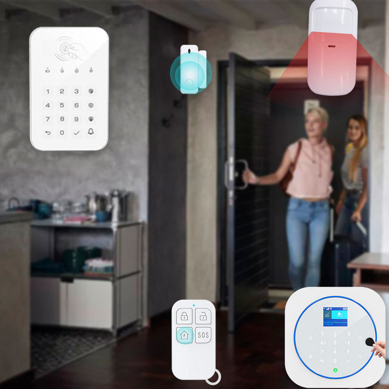 ZONAN G12 drošības signalizācijas sistēma Tuya Wifi bezvadu skārientastatūra GSM RFID kartes lietotņu kontrole ielaušanās ugunsgrēka trauksmes viedās mājas komplekti