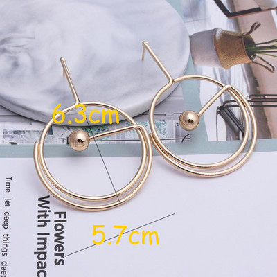 Големи модни черни, бели, зелени, златни кръгли висящи обеци за жени 2019 Изявление Дълги елегантни парти обеци Бижута