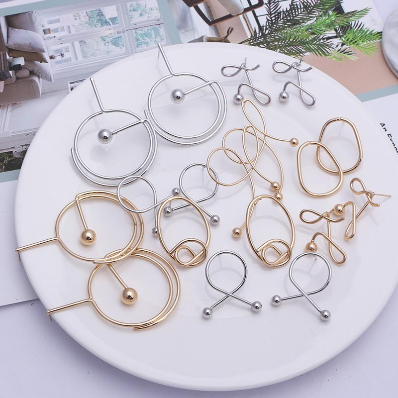 Големи модни черни, бели, зелени, златни кръгли висящи обеци за жени 2019 Изявление Дълги елегантни парти обеци Бижута