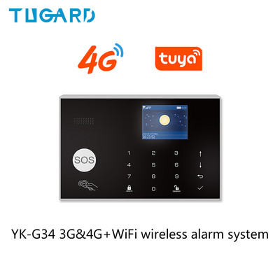 TUGARD G30+G34 Sistem de alarmă de securitate Tuya WiFi 3G 4G fără fir pentru efracție la domiciliu 433MHz PIR Senzor ușă Sirenă Suport Android iOS