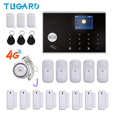 TUGARD G34 Tuya WiFi 3G 4G drošības signalizācijas sistēma Viedās mājas ielaušanās signalizācijas komplekts 433MHz bezvadu sensora detektors darbojas ar Alexa