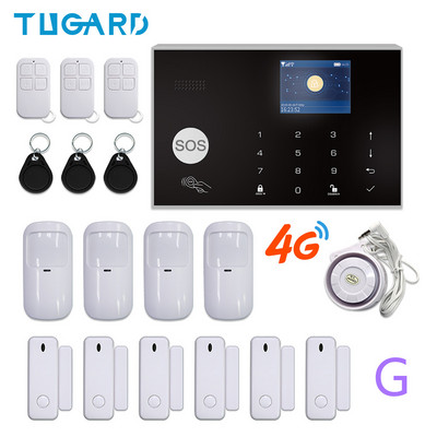 TUGARD G34 Tuya WiFi 3G 4G drošības signalizācijas sistēma Viedās mājas ielaušanās signalizācijas komplekts 433MHz bezvadu sensora detektors darbojas ar Alexa