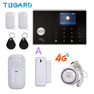 TUGARD G34 Tuya WiFi 3G 4G drošības signalizācijas sistēma Viedās mājas ielaušanās signalizācijas komplekts 433MHz bezvadu sensora detektors darbojas ar Alexa