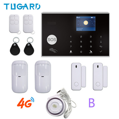 TUGARD G34 Tuya WiFi 3G 4G drošības signalizācijas sistēma Viedās mājas ielaušanās signalizācijas komplekts 433MHz bezvadu sensora detektors darbojas ar Alexa