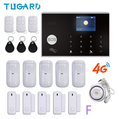 TUGARD G34 Tuya WiFi 3G 4G drošības signalizācijas sistēma Viedās mājas ielaušanās signalizācijas komplekts 433MHz bezvadu sensora detektors darbojas ar Alexa