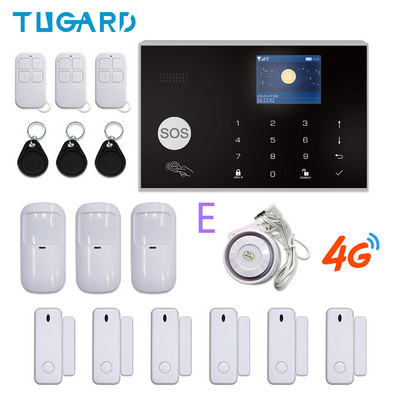 TUGARD G34 Tuya WiFi 3G 4G drošības signalizācijas sistēma Viedās mājas ielaušanās signalizācijas komplekts 433MHz bezvadu sensora detektors darbojas ar Alexa