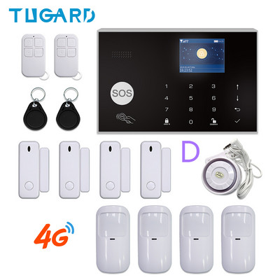 TUGARD G34 Tuya WiFi 3G 4G drošības signalizācijas sistēma Viedās mājas ielaušanās signalizācijas komplekts 433MHz bezvadu sensora detektors darbojas ar Alexa