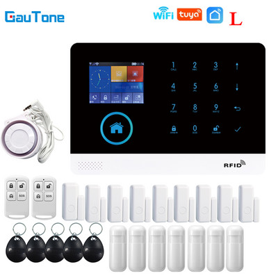 Gautone WIFI GSM bežični pametni protuprovalni sigurnosni alarmni sustav DIY Kit sa senzorom za vrata i PIR senzorom pokreta radi s Alexom