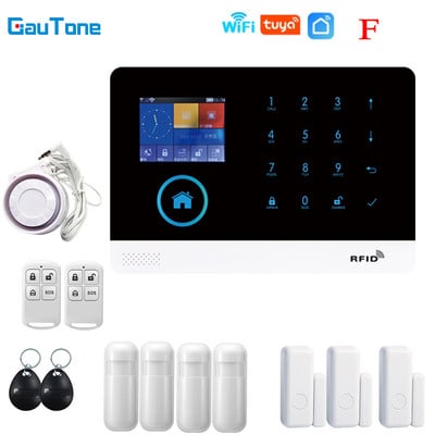 Gautone WIFI GSM bežični pametni protuprovalni sigurnosni alarmni sustav DIY Kit sa senzorom za vrata i PIR senzorom pokreta radi s Alexom