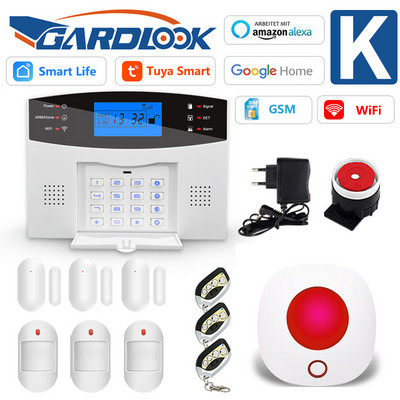 Σύστημα συναγερμού GARDLOOK T2B για διαρρήξεις οικιακής ασφάλειας WiFi 433 MHz GSM Alarm Wireless Tuya Smart House App Control