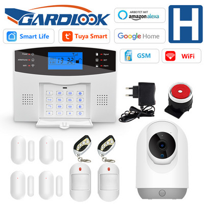 Σύστημα συναγερμού GARDLOOK T2B για διαρρήξεις οικιακής ασφάλειας WiFi 433 MHz GSM Alarm Wireless Tuya Smart House App Control