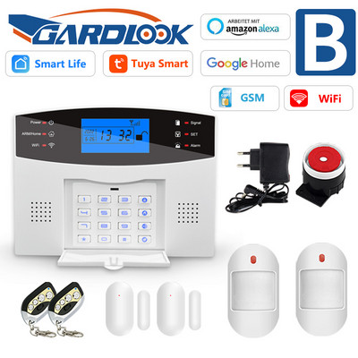 Σύστημα συναγερμού GARDLOOK T2B για διαρρήξεις οικιακής ασφάλειας WiFi 433 MHz GSM Alarm Wireless Tuya Smart House App Control