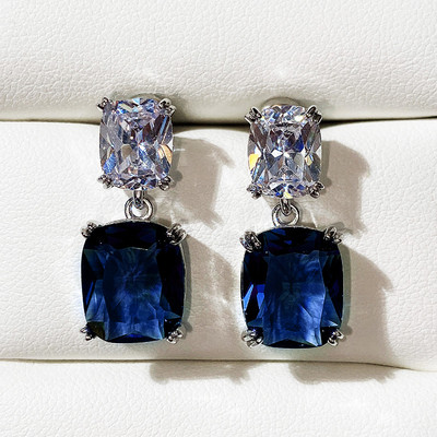 CAOSHI Луксозни женски капкови обеци за парти Разкошни аксесоари за жени Подарък за благородна дама Темперамент Бижута за годишнина