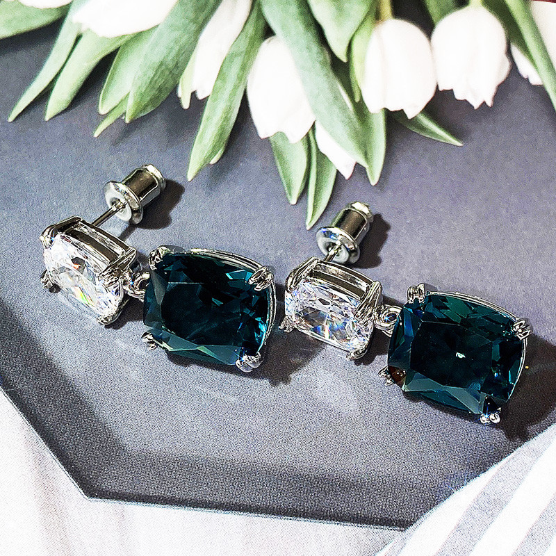 CAOSHI Луксозни женски капкови обеци за парти Разкошни аксесоари за жени Подарък за благородна дама Темперамент Бижута за годишнина