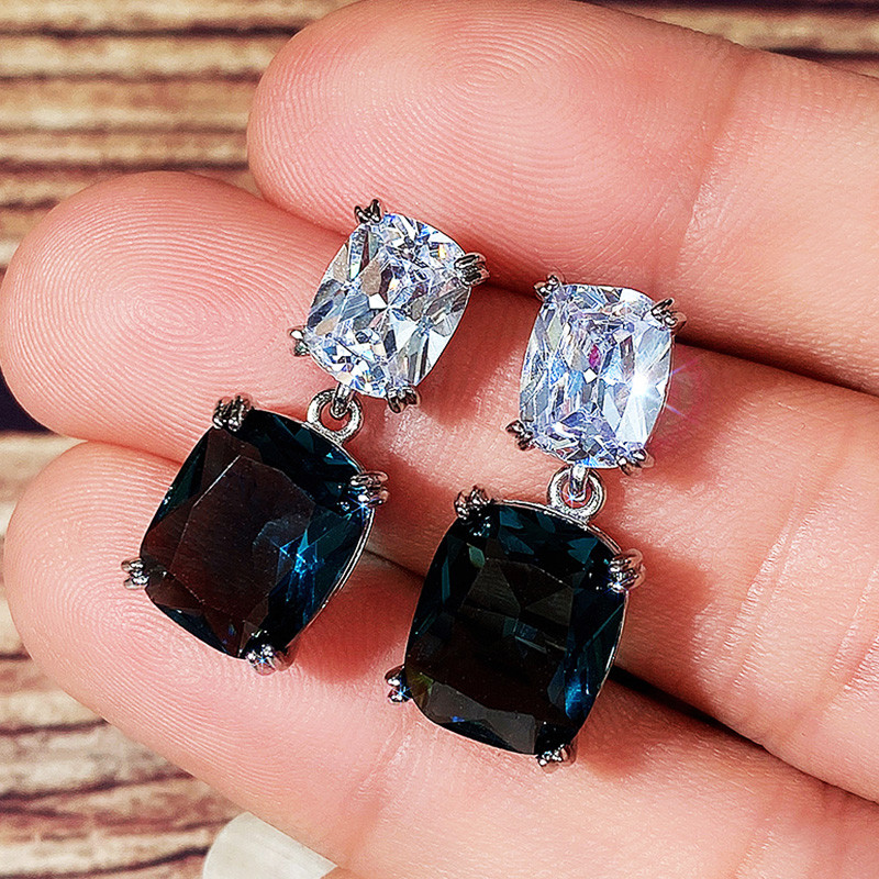 CAOSHI Луксозни женски капкови обеци за парти Разкошни аксесоари за жени Подарък за благородна дама Темперамент Бижута за годишнина