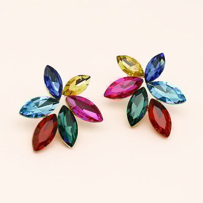 Πράσινα γεωμετρικά σκουλαρίκια κρυστάλλινα κρυστάλλινα σκουλαρίκια σε σχήμα σταγόνας Κρεμαστά σκουλαρίκια αρραβώνων ζιργκόν για γυναικεία κοσμήματα γάμου