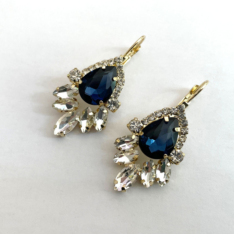 Πράσινα γεωμετρικά σκουλαρίκια κρυστάλλινα κρυστάλλινα σκουλαρίκια σε σχήμα σταγόνας Κρεμαστά σκουλαρίκια αρραβώνων ζιργκόν για γυναικεία κοσμήματα γάμου