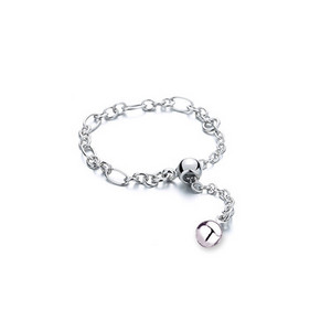 Dvojvrstvové okrúhle korálkové retiazkové dámske prsteňové šperky Originálne glamour dievčenské retiazkové prstene pre ženy Módne doplnky Nové